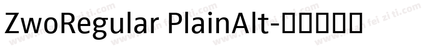 ZwoRegular PlainAlt字体转换